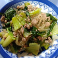 ☆hikonyan☆'s cooksnap of when they made 豚のひき肉と小松菜の春雨炒め.