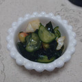 三七子's cooksnap of when they made 簡単♪エビとわかめときゅうりの酢の物♪.