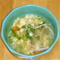 serieri's cooksnap of when they made ほっこり♪白菜のふわふわ卵スープ.