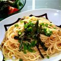 銀ちゃんカムカム's cooksnap of when they made たらこスパゲティ.