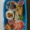 新美fam's cooksnap of when they made 仮面ライダーウィザードの一口おにぎり.