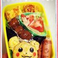 るしこ's cooksnap of when they made キャラ弁★ピカチュウ.