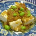 kamu蔵's cooksnap of when they made ✿揚げ玉de豆腐煮✿.