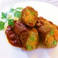 PanDomo's cooksnap of when they made 薄切り牛肉の野菜巻きのトマト煮.