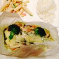 megbuta's cooksnap of when they made 鮭のバジル包み焼き.