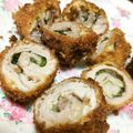 canahey's cooksnap of when they made 鶏もも肉のﾁｰｽﾞ大葉巻き.