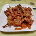 107yoko's cooksnap of when they made 豚こまで簡単♪洋食屋さんのポークチャップ.