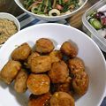 さらだaaa's cooksnap of when they made 焼肉のたれで鶏つくねの照り焼き.