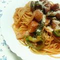 キョク's cooksnap of when they made ナポリタン風？パスタ.