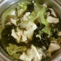 Andy♪'s cooksnap of when they made 具沢山☆白菜豆腐入りワカメスープ.