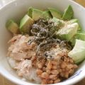 iketa's cooksnap of when they made アボカド納豆ツナ丼.