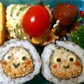 ハルかな's cooksnap of when they made 栗くん海苔巻き＊キャラ弁.