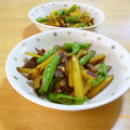 夏の記念日's cooksnap of when they made さつまいもとししとうのガーリックきんぴら.