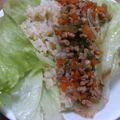 Qw_'s cooksnap of when they made オスカル巻き(レタスの挽き肉巻き).