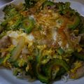 まほじょ's cooksnap of when they made ゴーヤの卵とじをかけたそうめん.