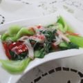 miyuki12's cooksnap of when they made チンゲン菜とパプリカとカニかま♪.