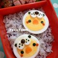 ＊ぷくよし＊'s cooksnap of when they made 輪切りゆで卵de簡単かぶりものデコ♪.