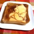 natsukori's cooksnap of when they made トーストアートの作り方☆.