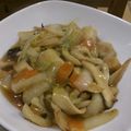 sinabon's cooksnap of when they made 白菜とナルトときのこのあんかけご飯.