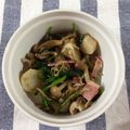 サトエル's cooksnap of when they made 里芋・ほうれん草・ベーコンのシンプル炒め.