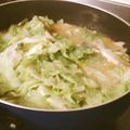 十勝埼玉甘納豆's cooksnap of when they made レタス一玉もペロリ　さばのレタス鍋.