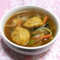 シャンプーハット's cooksnap of when they made たっぷり野菜とがんもの食べるカレースープ.