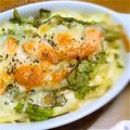 ♪のっつん♪'s cooksnap of when they made マッシュポテトグラタン♡サーモン＆法蓮草.