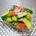 kemeta's cooksnap of when they made 胡瓜とトマトの塩昆布胡麻ラー油和え.