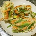 meff's cooksnap of when they made ピーマン・人参・魚肉ソーセージのかき揚げ.