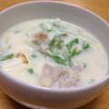 maarine's cooksnap of when they made ☆豚と豆腐と水菜de豆乳鍋風スープ☆.