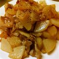 ちーた's cooksnap of when they made 豚肉＆大根☆焦がしバター醤油炒め.