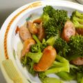 namitora's cooksnap of when they made ブロッコリーの茎とウインナーの炒め.