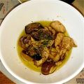 ゆきちきぼーん's cooksnap of when they made アヒージョ☆茄子とマッシュルームとささみ.