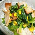 のぞみぞの's cooksnap of when they made ほうれん草とベーコンのめんつゆバター炒め.