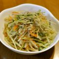 woailiaoli's cooksnap of when they made 水菜･ﾓﾔｼ･人参のﾏﾖﾎﾟﾝ和え.