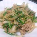 ゆぅか３'s cooksnap of when they made ＊新玉葱とニラと豚肉の炒め物＊.