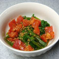 ree_happy's cooksnap of when they made つるむらさきのトマト胡麻酢和え.
