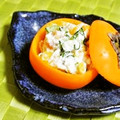kebeibiko's cooksnap of when they made 器も柿で！　柿ときゅうりの白和え❀.
