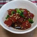 はーーみ's cooksnap of when they made マグロのお刺身☆変り和え♪.