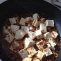 jackieO8's cooksnap of when they made さばの味噌煮缶の麻婆豆腐風炒め.