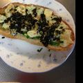 みいさ☆'s cooksnap of when they made 梅わさび・葱・胡麻・チーズのトースト.