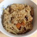 Aice330's cooksnap of when they made うちの鶏ごぼうの炊き込みご飯.