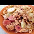 カなな's cooksnap of when they made キャベツとウィンナーのピリ辛和風卵炒め.