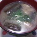 volvol's cooksnap of when they made 焼き茄子みそ汁（備忘録）.