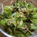 ぽんずー's cooksnap of when they made 大根の葉のカニカマ炒め.
