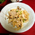naopreza's cooksnap of when they made 豚肉ときのこの卵炒め.