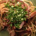 おいし～いぃ's cooksnap of when they made 豚ﾊﾞﾗと干し椎茸の和風パスタ.