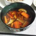 発明王's cooksnap of when they made 豚こまと根菜のつけ蕎麦.