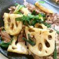 wonderfulworld's cooksnap of when they made 牛肉とレンコンの中華炒め.
