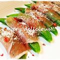 Ｔ，ＳＡＥＫＯ's cooksnap of when they made 簡単！スナップえんどうの生ハム巻き.